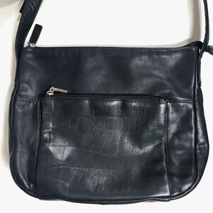 Stone Mountain Crossbody Bag Black‎ Green Leather Convertible Shoulder